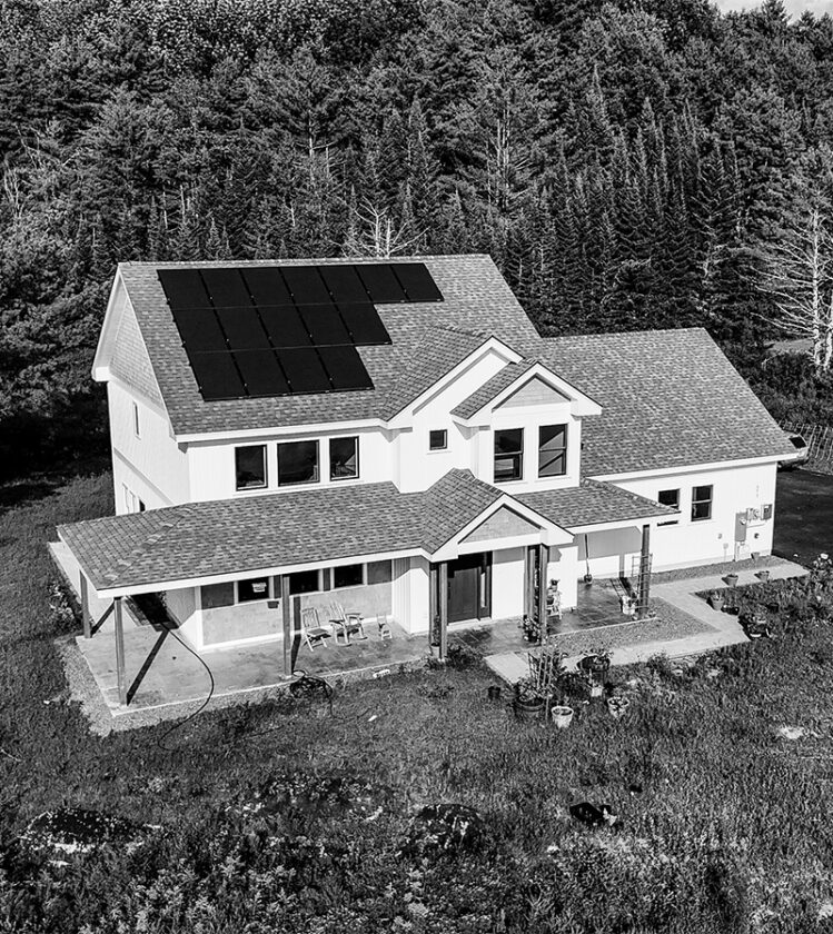Home with Solar Panel on Roof Maine Energy Experts - Hero
